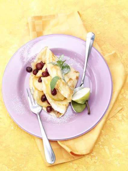 Pear Cranberry Crepes