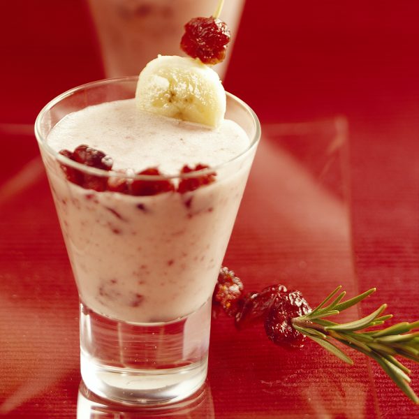 Cranberry and Banana Cream
