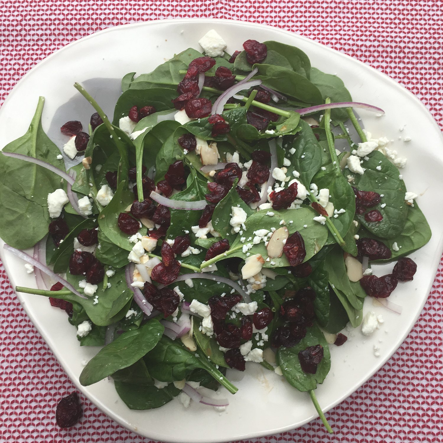 Spinach Salad with Cranberries & Feta » Cranberry Marketing Committee