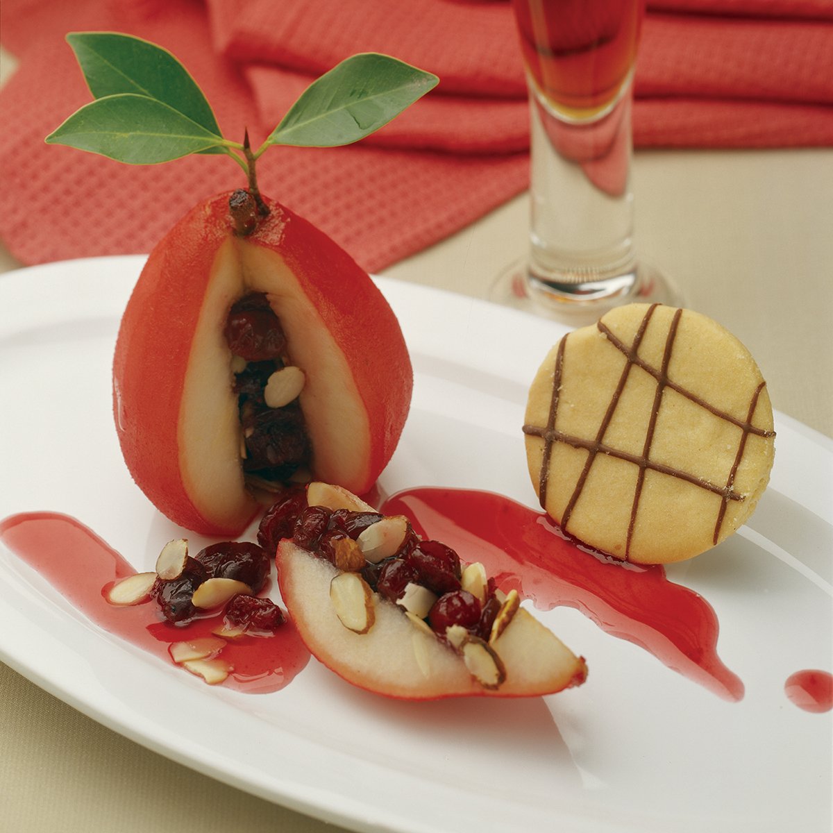 Pears with Almonds and Cranberries
