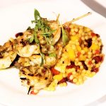 Cranberry Pesto Shrimp over Curried Israeli Couscous with Mango and Cranberries » US Cranberries